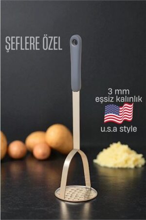 Patates Ezici 3 mm Kalınlık 304 Paslanmaz Çelik Havuç Muz Avokado Ezici . Mutfak Ürünleri ve Mutfak Ekipmanları.