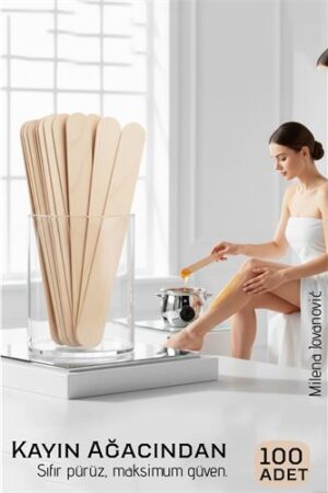 Premium Ahşap Ağda Spatulası 100’lü Paket - Profesyonel Salon Tipi Steril ve Pürüzsüz Yüzey - 14 cm . Kişisel Ürünler ve Kişisel Ürünler.