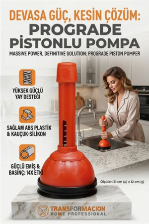 ProGrade Pistonlu 14X Lavabo Gider Açıcı Pompa . Mutfak Ürünleri ve Mutfak Ekipmanları.