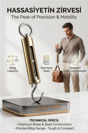 Professional 60 Kg Eloksallı Metal El Kantarı - Hassasiyetin Zirvesi Serisi . Oto-Hırdavat ve Oto ve Hırdavat Ürünleri.