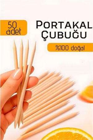 Profesyonel 50’li Portakal Çubuğu Seti - 11.5 cm Manikür & Pedikür Et İtici ve Tırnak Temizleme Seti . Kuaför Berber ve Kuaför Malzemeleri.