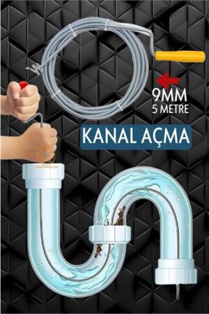 Profesyonel Kanal Açma Sprali  Kanal Gider Tıkanık Açıcı 5 mt . Mutfak Ürünleri ve Mutfak Ekipmanları.