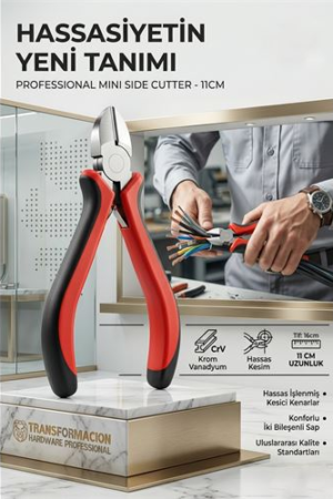 Profesyonel Krom Vanadyum Mini Yan Keski | 11cm Hassas Kesim Gücü . Oto-Hırdavat ve Oto ve Hırdavat Ürünleri.