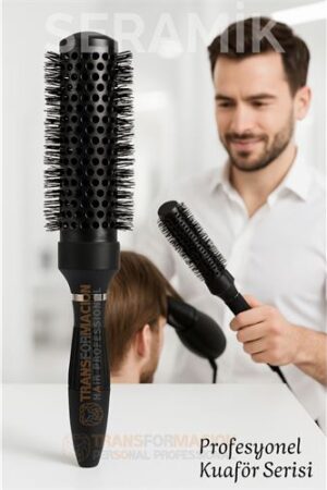 Profesyonel Kuaför 50 mm Ceramic Ionic Nano Fön Fırçası – 32 cm Uzunluk