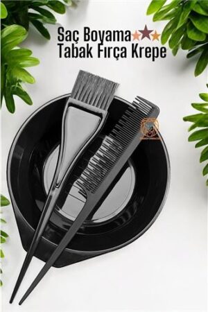 Saç Boyama Tabak Fırça Krepe Tarak Seti . Kuaför Berber ve Kuaför Malzemeleri.