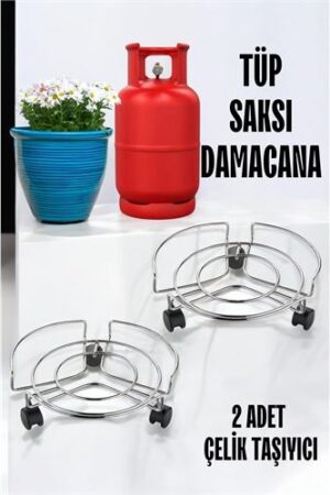Saksı Tüp Damacana Altlığı Tekerlekli Taşıyıcı 2 ADET . Mutfak Ürünleri ve Mutfak Ekipmanları.