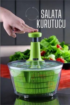 Salata Kurutucu Üstten Basmalı Pratik . Mutfak Ürünleri ve Mutfak Ekipmanları.
