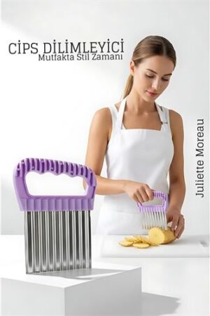 Şekilli Pratik Cips Dilimleyici Paslanmaz Çelik  – 9x13 cm . Kişisel Ürünler ve Kişisel Ürünler.