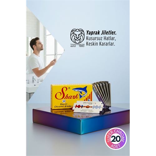 Shark Super Chrome 20’li Premium Paket - Profesyonel Jilet . Kuaför Berber ve Kuaför Malzemeleri. Shark Super Chrome 20’li Premium Paket - Profesyonel Jilet . Kuaför Berber ve Kuaför Malzemeleri.