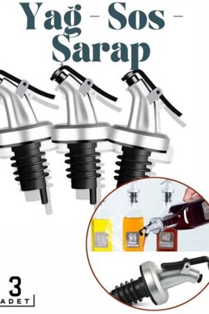 Şişe Tıpa Dağıtıcı Akış Seti 3'lü BiancoLilla Design . Mutfak Ürünleri ve Mutfak Ekipmanları.