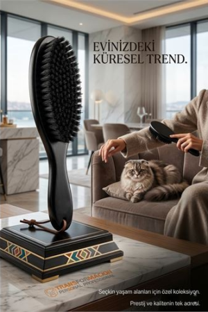Siyah Ahşap Kedi Köpek Tüy Temizleme ve Elbise Fırçası 25 cm . Kişisel Ürünler ve Kişisel Ürünler.