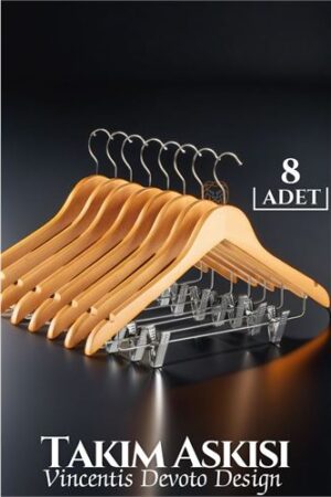 Takım Askısı Ceket Etek Pantolon Kıskaçlı 8 Adet Vincentis Devoto Design . Ev Ürünleri ve Ev Ürünleri.
