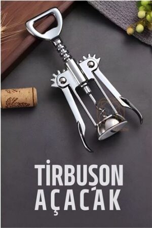 Tirbuşon Basınçlı Pratik Tirbuşon Şarap ve Şişe Açacağı Kolay Kullanım Çelik . Mutfak Ürünleri ve Mutfak Ekipmanları.