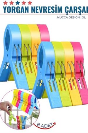XL Yorgan Nevresim Çarşaf Mandalı 8 ADET Mucca Design 	 . Ev Ürünleri ve Ev Ürünleri.