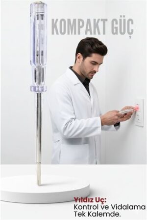 Yıldız Uçlu Elektrik Kontrol Kalemi Faz Test Cihazı Voltaj Kontrol Anahtarı . Oto-Hırdavat ve Oto ve Hırdavat Ürünleri.