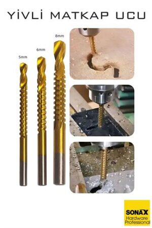 Yivli Matkap Ucu HSS Spiral Yivli Kademeli Matkap Ucu Metal Ahşap Plastik 5-8 mm . Oto-Hırdavat ve Oto ve Hırdavat Ürünleri.