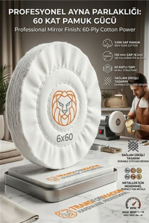 Yumuşak Polisaj Keçesi 6x60 60 Katlı 150mm - Pamuk Bez Disk Ayna Parlaklığı Metal Parlatma Keçesi . Oto-Hırdavat ve Oto ve Hırdavat Ürünleri.