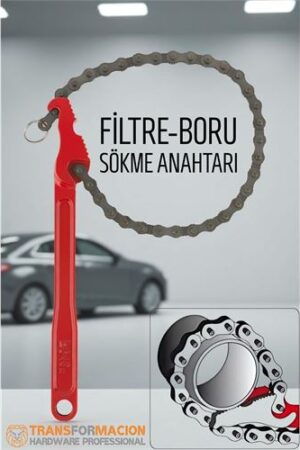 Profesyonel Zincirli Filtre ve Boru Sökme Anahtarı - Ayarlanabilir Tesisatçı Aleti . Oto-Hırdavat ve Oto ve Hırdavat Ürünleri.
