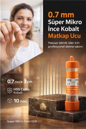 0.7mm Süper Mikro İnce HSS Kobalt Mikro Matkap Ucu Seti (10'lu) . Oto-Hırdavat ve Oto ve Hırdavat Ürünleri.