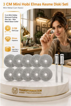 10 ADET  30  mm Elmas Kesici Disk Seti