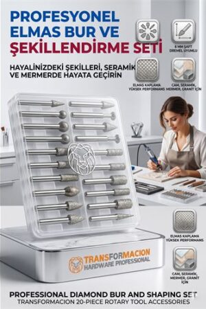 20 Parça Elmas Gravür Ucu Seti