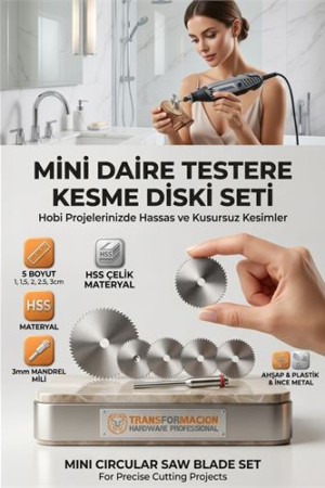 Hobi Makine Uyumlu HSS Mini Testere Disk Seti 6 Parça - Ahşap Metal Kesici Gravür Ucu . Oto-Hırdavat ve Oto ve Hırdavat Ürünleri.