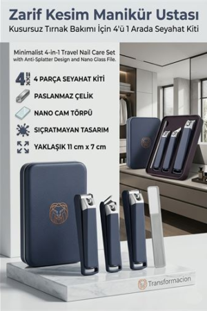 Profesyonel 4'ü 1 Arada Manikür Seti