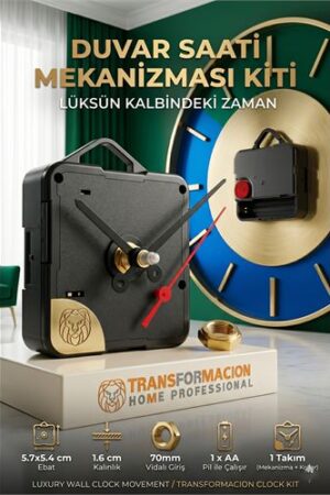 Sessiz Akar Saat Mekanizması Askılı Duvar Saati Motoru Akrep Yelkovan Seti . Ev Ürünleri ve Ev Ürünleri.