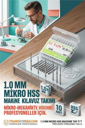 Süper İnce 1 mm HSS Hassas Makine Kılavuz Ucu Seti - 10 Adet (Saatçi ve Mikro Mekanik) . Oto-Hırdavat ve Oto ve Hırdavat Ürünleri.