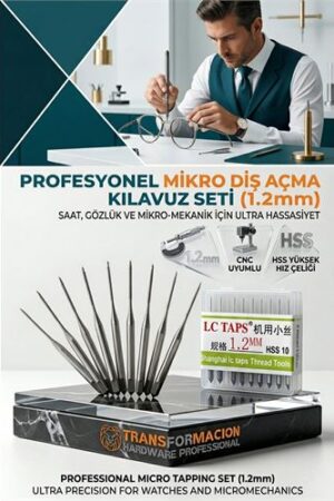 Süper İnce 1.2mm HSS Hassas Makine Kılavuz Ucu Seti - 10 Adet (Saatçi ve Mikro Mekanik) . Oto-Hırdavat ve Oto ve Hırdavat Ürünleri.