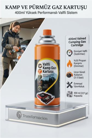 Valfli Kamp Gazı Kartuşu 400 ml - Portatif Ocak & Pürmüz Tüpü . Kişisel Ürünler ve Kişisel Ürünler.