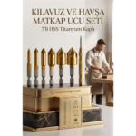 7'li HSS Titanyum Kaplı Kılavuz ve Havşa Matkap Ucu Seti + Otomatik Zımba - Görsel 2