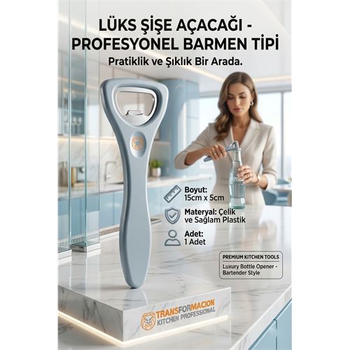 Barmen Tipi Şişe Açacağı - Ergonomik Barmen Tipi Şişe Açacağı - Ergonomik