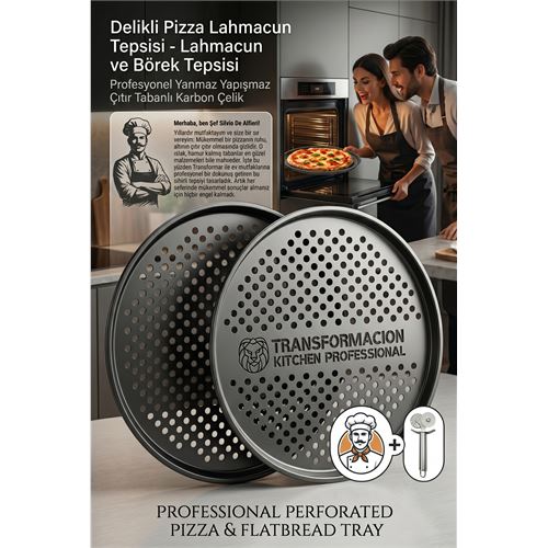 Profesyonel Delikli Pizza Tepsisi 32 cm - Yanmaz Yapışmaz Çıtır Tabanlı Karbon Çelik Lahmacun ve Börek Tepsisi . Mutfak Ürünleri ve Mutfak Ekipmanları. Profesyonel Delikli Pizza Tepsisi 32 cm - Yanmaz Yapışmaz Çıtır Tabanlı Karbon Çelik Lahmacun ve Börek Tepsisi . Mutfak Ürünleri ve Mutfak Ekipmanları.