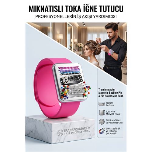 Profesyonel Mıknatıslı İğnelik Bileklik: Terzi ve Kuaför için Pratik Toka & İğne Tutucu Asistan . Kuaför Berber ve Kuaför Malzemeleri.