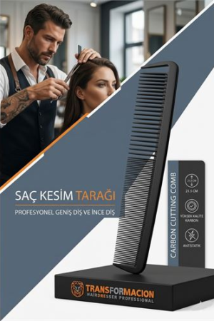 Profesyonel Saç Kesim Tarağı Geniş Diş ve İnce Diş Tarak Saç Şekillendirme Düzeltme Tarağı . Kuaför Berber ve Kuaför Malzemeleri.
