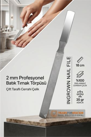 Sadece Batık Tırnaklara 2 mm Kalınlık Özel Törpü  - Çift Taraflı Cerrahi Çelik  . Kişisel Ürünler ve Kişisel Ürünler.